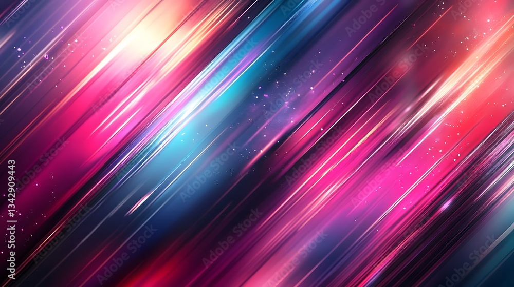 Poster abstract colorful lines and streaks form a bright digital background design