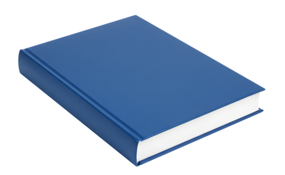 Blue Hardcover Book – Symbol of Knowledge, Learning, and Education isolated transparent background