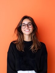 Cheerful young woman in a portrait photo