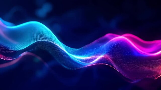 A dynamic mesh of thin digital lines expands and contracts pulsing with light as glowing nodes interact shifting and forming new patterns 4K seamless looping abstract background footage