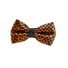 Stylish Dotted Yellow Bowtie PNG Cutout on Transparent Background for Easy Use in Graphics