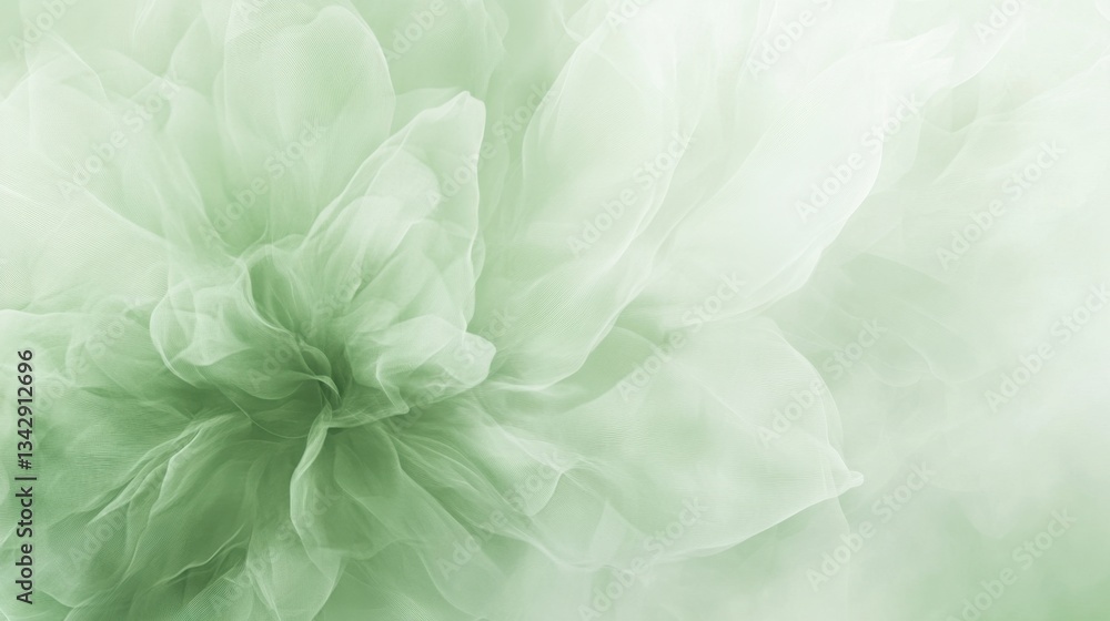 Aufkleber soft green blur with slight hints of floral colors, creating an elegant and refreshing botanical atm