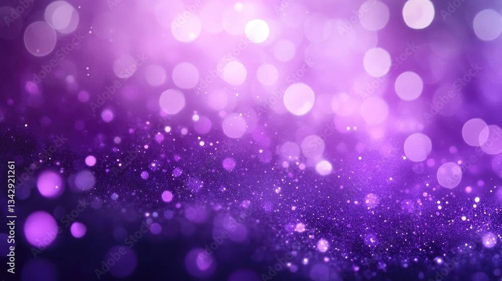 Poster purple and violet bokeh lights create an ethereal abstract background