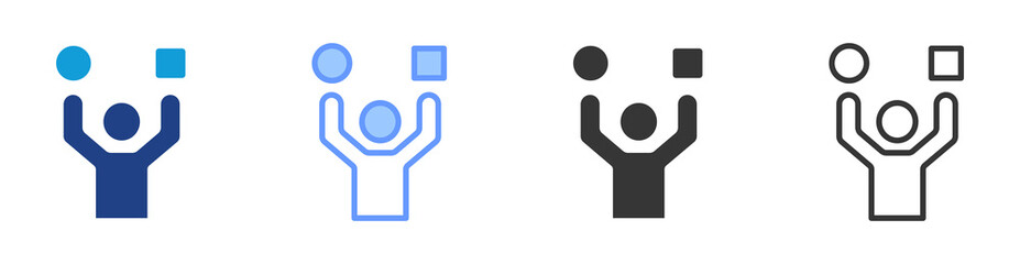 Ab Testing icon set multiple style collection