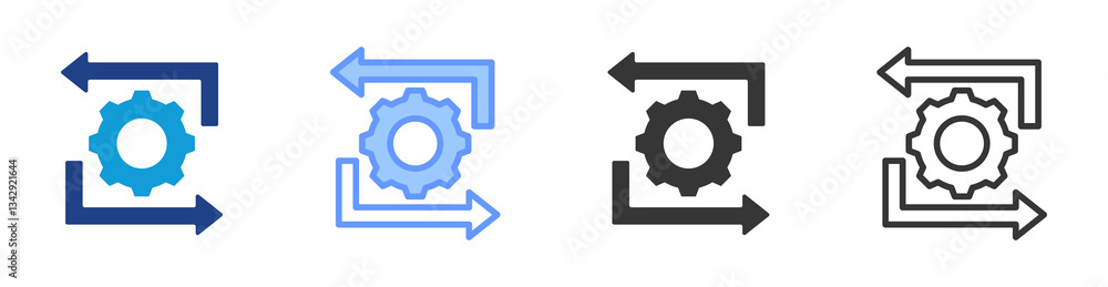 Aufkleber Pivot icon set multiple style collection