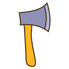 axe carpentry equipment vector illustration