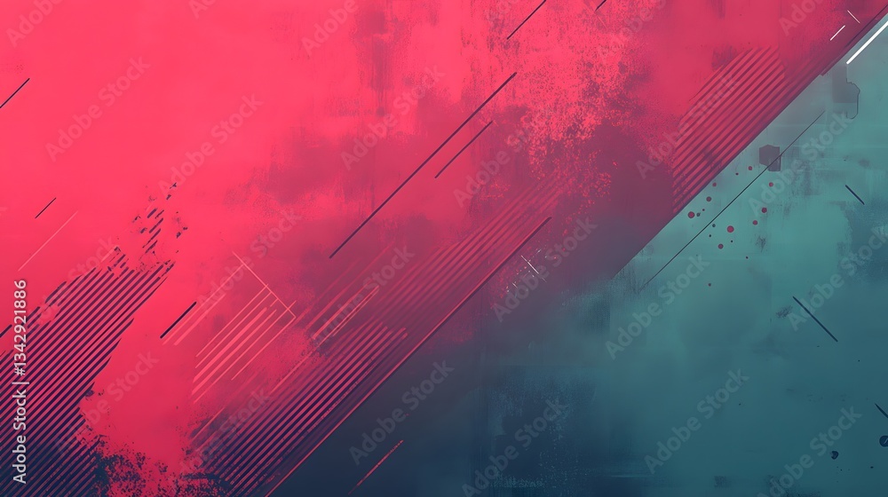 Poster abstract graphic design featuring gradient colors and diagonal lines