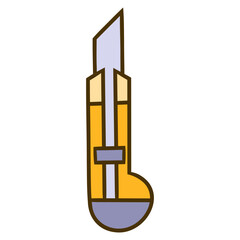 cutter craft knife icon illustration