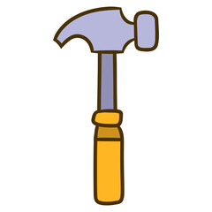 hammer worker equipment vector illustration