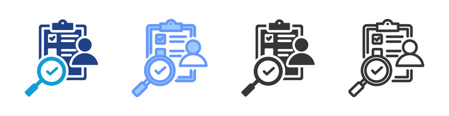 Requirement Analysis icon set multiple style collection