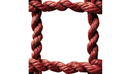 Red Rope Frame Background Texture for Marine or Rustic Design