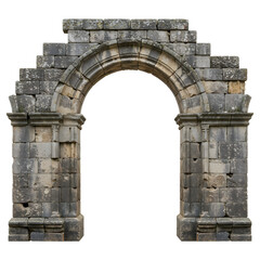 Obraz premium Ancient Stone Archway – Timeless Architectural Relic of the Past isolated transparent background