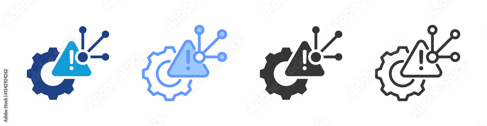 Aufkleber risk sharing icon set multiple style collection
