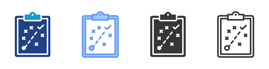 Strategic Planning icon set multiple style collection