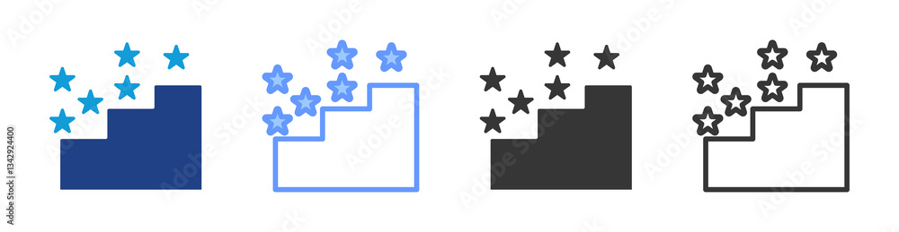 Poster Competitive Advantage icon set multiple style collection