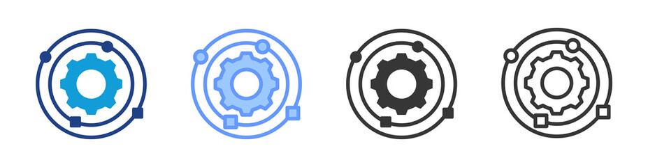 Synergy icon set multiple style collection