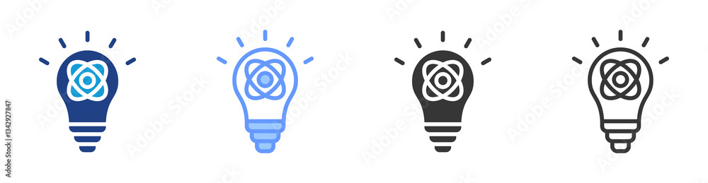 Poster innovation icon set multiple style collection