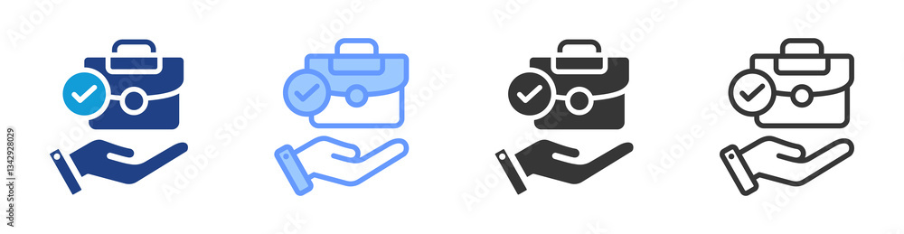 Poster Responsibility icon set multiple style collection