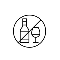 No alcohol, designated driver, family-friendly environment. Pixel perfect, editable stroke vector icon