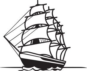 A boat silhouette vector art
