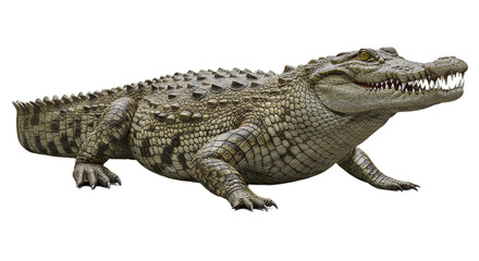 Fototapeta premium crocodile isolated on white background