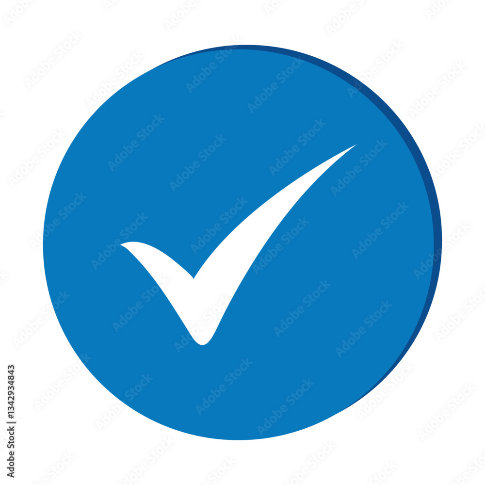 Poster set of blue tick mark badge icons. profile verification icons vector formats. eps 10