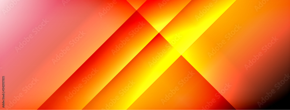 Poster Colorful gradient with lines made of shadow and light. Creative background