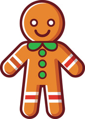 Connected Data Network Vector Illustration, A cute vector illustration of a smiling gingerbread man with colorful icing details, perfect for holiday and Christmas designs.
