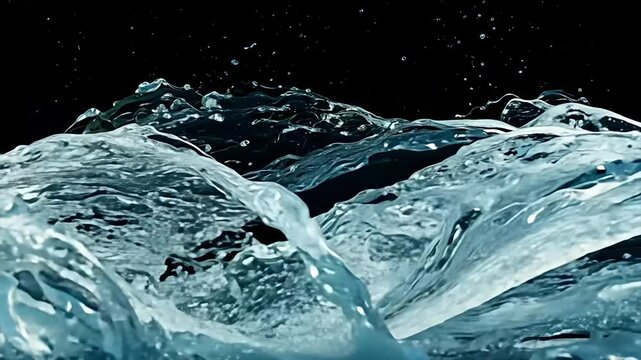 A high-energy water splash transition, great for aquatic themes.