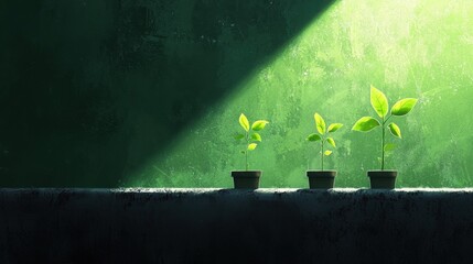 Nurturing nature promise--seedlings growing strong under warm sunlight, symbolizing environmental care, hope, and sustainability.
