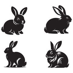rabbits vector illustrations