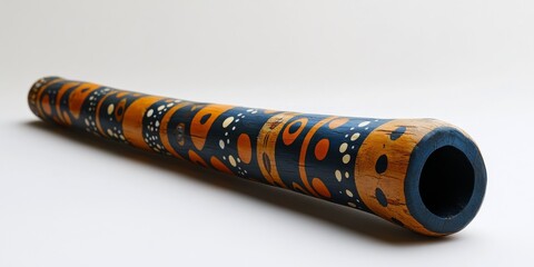 Traditional aboriginal didgeridoo representing australian culture and music