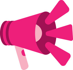 Obraz premium Illustration of a pink megaphone