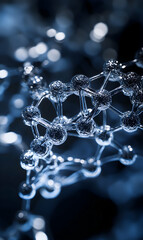 Elaborate depiction of molecular structure showcasing intricate scientific visualization concept