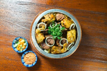 Arabic food indian food briyani with chicken lamb festive dinner ramadan