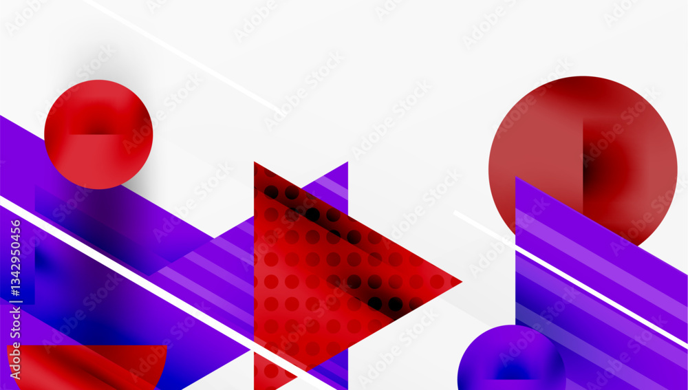 Poster sleek abstract background - layered triangles with vibrant gradient tones. semi-transparent shapes a