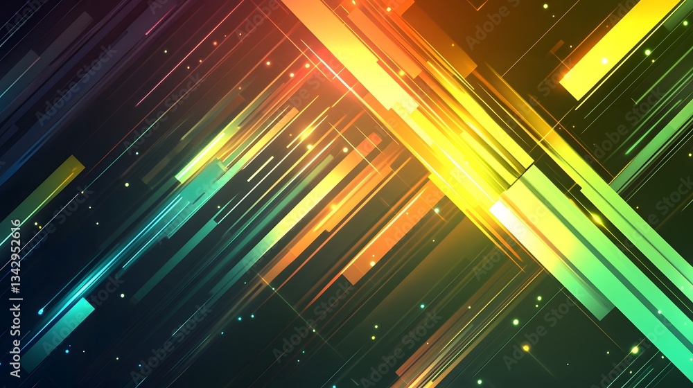 Poster diagonal lines and rectangles make an abstract digital background design