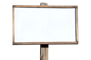 Fototapeta premium blank wooden sign isolated on transparent white background, clipping path