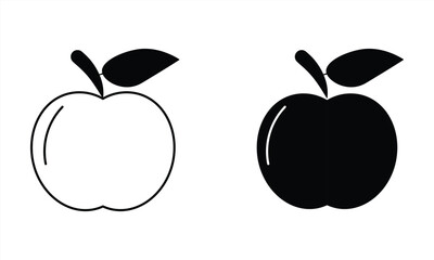Apple icon. Vector illustration