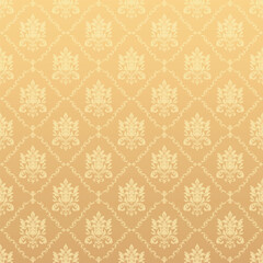 Elegant Seamless Damask Pattern &ndash; Vintage Ornamental Floral Background for Luxury Design and Home Decor