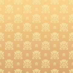 Elegant Seamless Damask Pattern – Vintage Ornamental Floral Background for Luxury Design and Home Decor