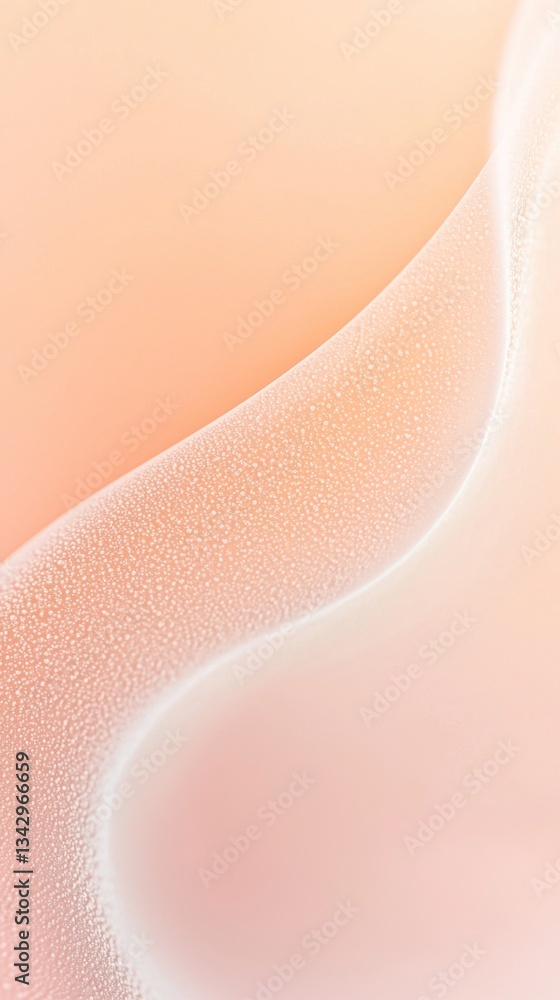 Poster a soft, flowing abstract design featuring gentle curves and a warm color palette, evoking a sense of