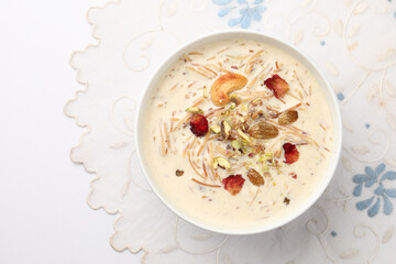 Sheer khurma or sheer khorma is a festival vermicelli pudding prepared by Muslims on Eid ul-Fitr and Eid al-Adha in Pakistan, Afghanistan, India and parts of Central Asia.