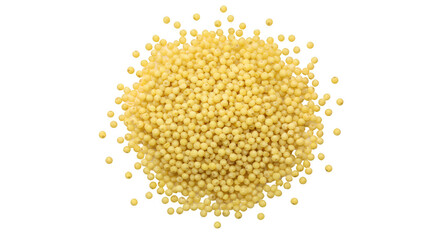 Pale Yellow Cube-Shaped Pasta on Black Background