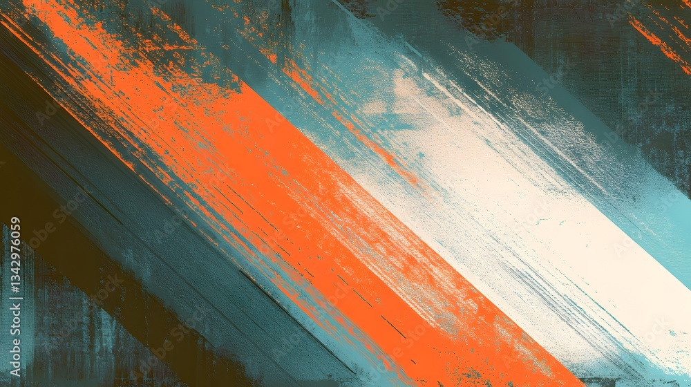 Poster colorful brush strokes and lines create an abstract and textured background