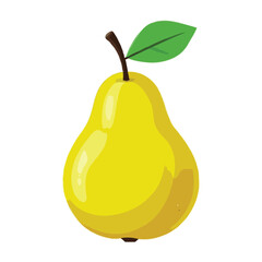 pear on white background