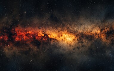 Colors and textures of a distant galaxy captured in the vastness of space at nighttime
