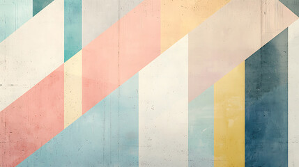 Fototapeta premium Abstract Geometric Designs with Vibrant Colors and Minimalist Architecture