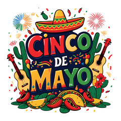 Fototapeta premium Funny Cinco de Mayo T-Shirt . Mexican Fiesta Party Shirt . Cinco de Drinko Tee . Sombrero & Taco Graphic Tee.