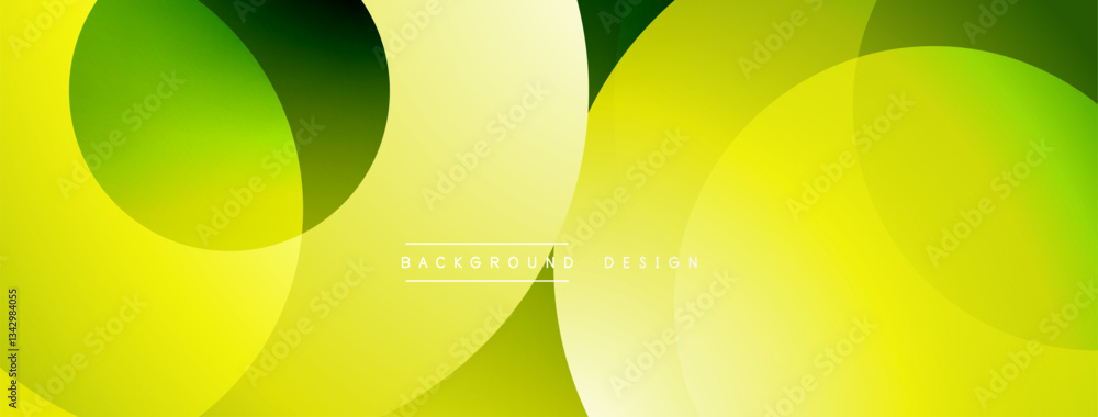 Aufkleber Background design with overlapping circular shapes, featuring smooth gradients and soft lighting effects, creating a dynamic abstract composition